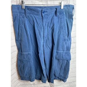 TOMMY BAHAMA SILK‎ BLEND Cargo Shorts Casual Outdoor Utility Pockets Blue Shorts